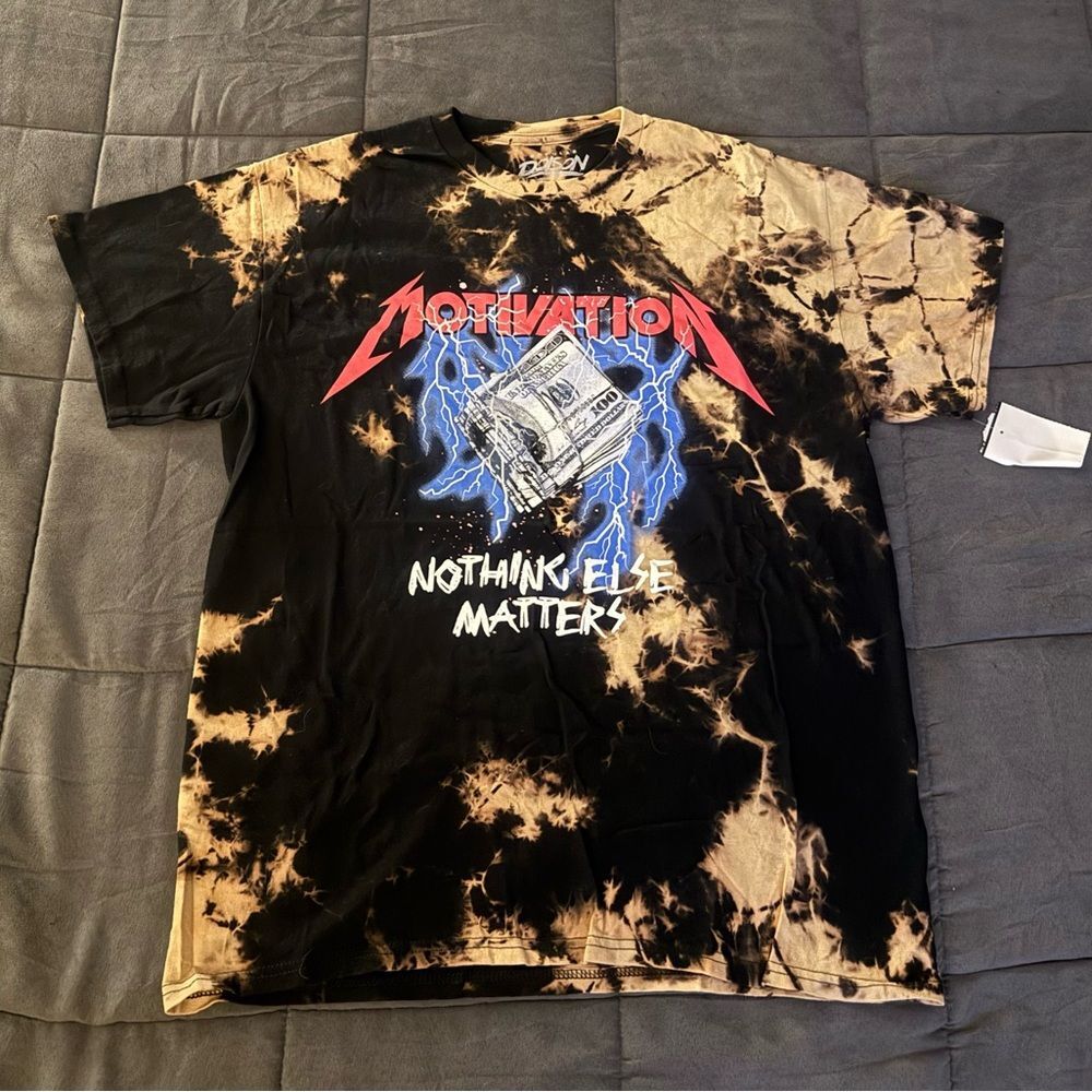 Popular Poison Motivation Graphic Tie-Dye T-Shirt